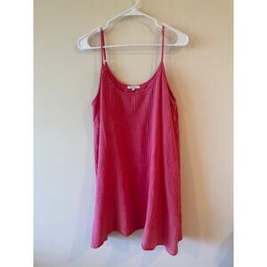 Z Supply Sleeveless Mini Slip Dress Pink 100% Cotton Women's Size Large